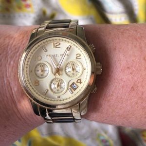 Michael Kors Tortoiseshell and Gold Watch